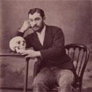 Man with skull